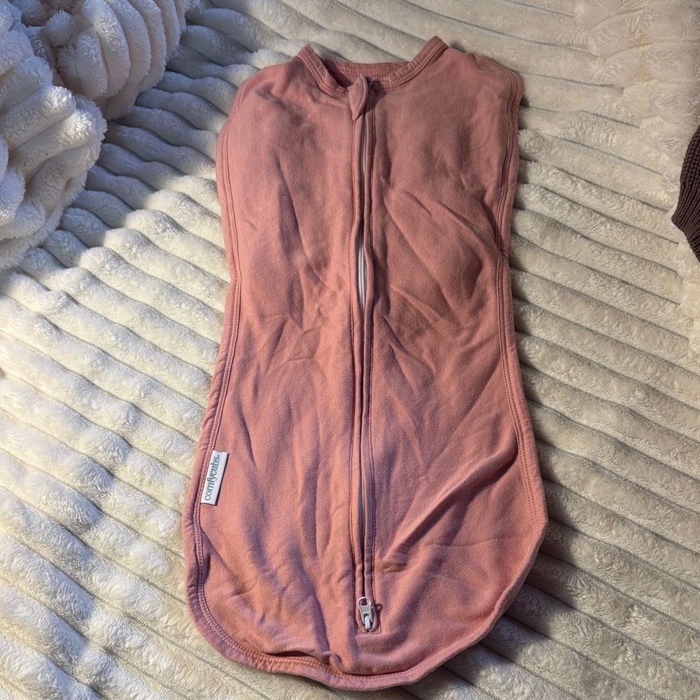 Pink Baby Swaddle with Zipper